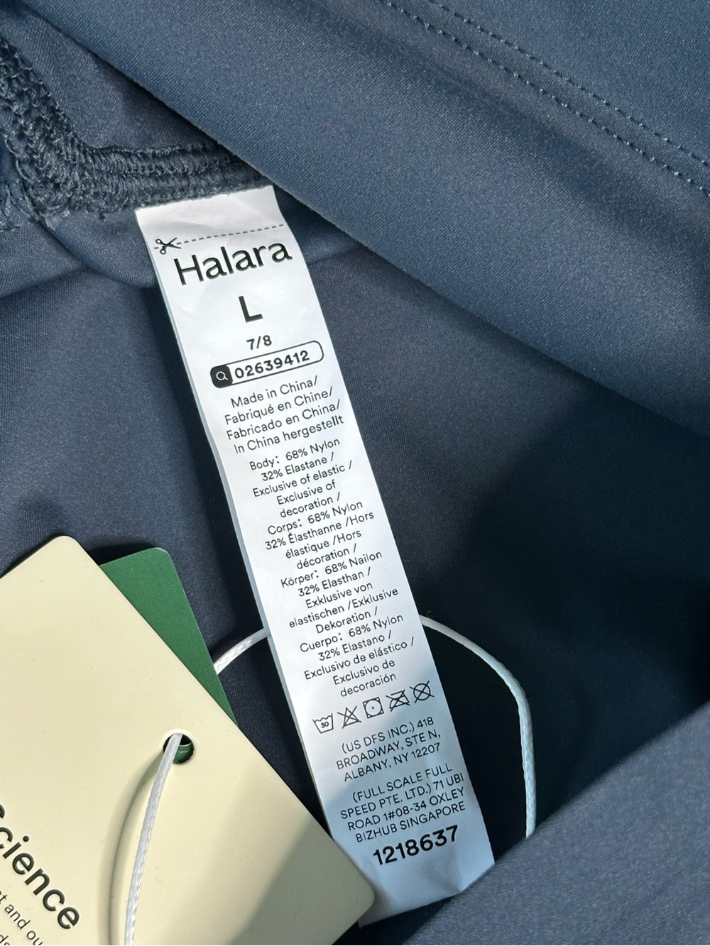 Halara UltraSculpt High Rise Scrunch Butt Lifting Tummy Control Leggings Blue  L - Picture 8 of 12